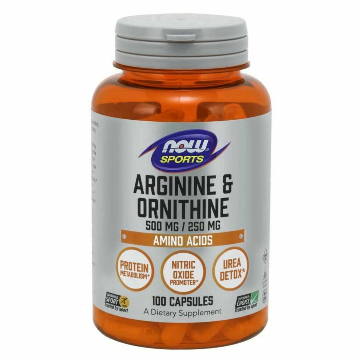 NOW Arginine 500mg & Ornithine 250mg 100caps