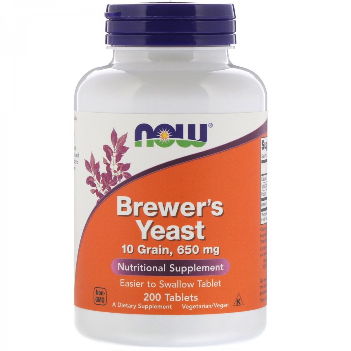 NOW Brewers Yeast 650mg 200tabs